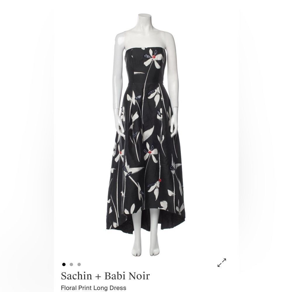 Sachin + Babi Noir Strapless High-Low Dress